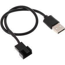 Image result for Phobya Adapter USB Extern auf 3Pin Lüfter 30cm - Schwarz