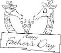 Giraffes Together On Father's Day coloring page | Super Coloring