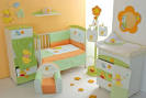 Baby room furniture in pastel colors
