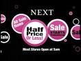 NEXT SALE All Sale Items Half Price or Less Circles Advert, Ad ...