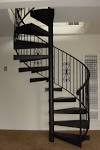 Five foot diameter steel spiral staircase gives access to a built ...