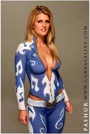 Body Painting Clothes Color Blue