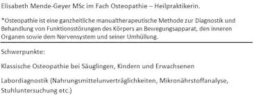 Gelbe Seiten Medline - Praxis für Osteopathie Elisabeth Mende ... - 103113934