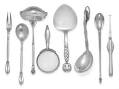A GROUP OF DANISH SILVER FLATWARE AND SERVING PIECES | MARK OF ...