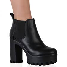 Hettie Black Ankle Boots | Public Desire