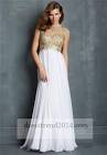prom dress white dress WHITE AND GOLD DRESS: Shop for prom dress.