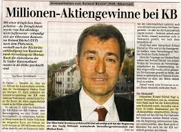Roland Rino Büchel - Nationalrat SVP - 25-april-2007-rheintalische-volkszeitung-millionen-aktiengewinne-bei-kb