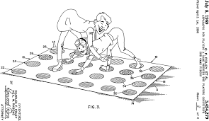 ... Foley and Neil Rabens to further develop the idea, and the result was patented by Foley, et. al, as an “Apparatus for Playing a Game Wherein the Players ... - twister_patent_lg