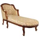 Oriental Furniture Queen Anne Fabric Chaise Lounge: Furniture ...