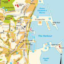 Stadtplan Saint Peter Port, Guernsey. Karte und Routenplaner von hot-