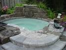 Bathroom: Stone Garden Hot Tubs With Stone Deck And White Small ...