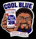 PABST BLUE RIBBON - PBR - Cool Blue baseball player beer sticker ...