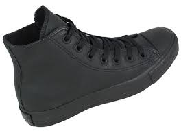 Converse Womens Trainers Black Leather High Tops | Landau Store