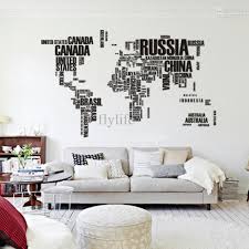 Free Shipping World Map Wall Stickers , Home Art Wall Decor Decals ...