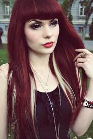 Long Dark Red Hair Color