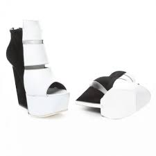 Gareth Puge Black & White Platform Shoes - nitrolicious.com