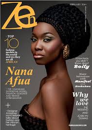 August 7, 2013 African Fashion Week London collection of model turned designer, Nana Afua Antwi featured on CNN (1); Britain&#39;s Top Model of Colour winner, ... - Nana-Covers-Zen-Magazine