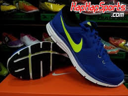 Sepatu Running Nike Lunarfly+ 4 - Biru / Volt | HapHapSports.com