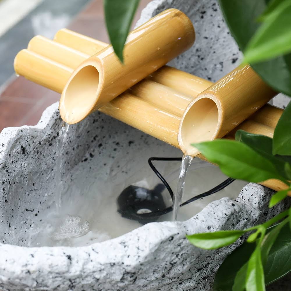 Handcrafted Bamboo Lucky Flowing Water fountain