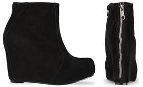 Real vs. Steal � Mini Market Zipper Wedge Ankle Boots