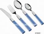 24 Pcs Plastic Handle Cutlery Set - Buy Stainless Steel Cutlery ...