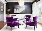 <b>Modern Living Room</b> Furniture with Purple <b>Chairs</b> and Round Table <b>...</b>