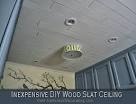 Inexpensive DIY Wood Slat Ceiling - Addicted 2 Decorating