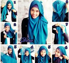 Bentuk Kreasi Jilbab Segi Empat Terbaru untuk Wajah Bulat ...