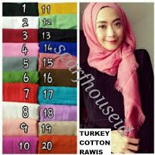 Tyrex Turkey Cotton Plain Rawis | Batik Hijab Indonesia Mirza ...