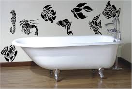 Best Bathroom Wall Art With Nice Marine Animals Stickers Design ...