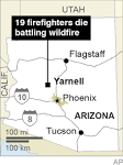 Fast-moving Arizona wildfire kills 19 firefighters | www.