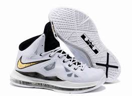 Nike Lebron X (10) White Black Gold Basketball Shoes,cheap nike ...