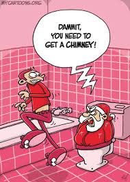 funny santa claus cartoon
