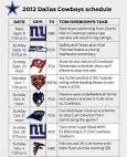 Dallas Cowboys 2012 schedule - San Antonio Express-News
