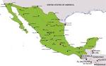 Mexico map, showing Mexico