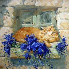 Cats and Flowers: Maria Pavlova Paintings - AmO Images - AmO Images - Cats_and_Flowers_Maria_Pavlova_Paintings_