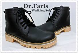 Sepatu Boots Dr. Faris Walking Sol black | Tokosepatuku.com