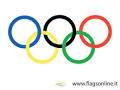 Olympique drapeau adhésif, le adhésif Olympique.