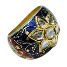 Kundan Meena Ring - Traditional Ring, Floral Meena Ring, Turquoise ... - meena-ring-250x250