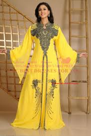 2014 Arabic Clothes Beaded Chiffon Muslin Formal Dresses Abaya ...