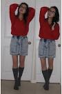 Lacepipe Sweaters, Random Brand Skirts, Forever 21 Socks | "red ...