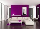 Pretty Living Room Colors with Awesome Purple Theme : H-