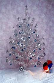 silver christmas tree