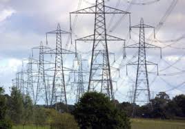 National grid pylons carrying