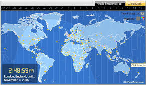 World Time Clock and Map