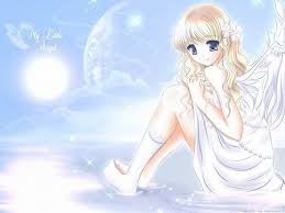 amour et beauté jeune fille blonde plutot jolie avec des ailes