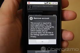 Cant remove my Google account