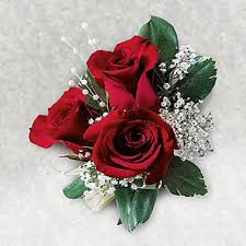 red rose corsage