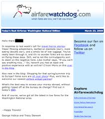 Above: Airfarewatchdog Fare