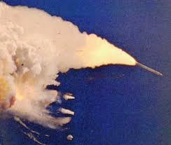 Explosion as one SRB flies off